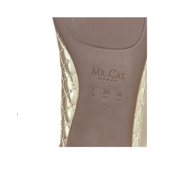 Mr. Cat Woman Gold Flats Size 7 - Picture 3 of 4